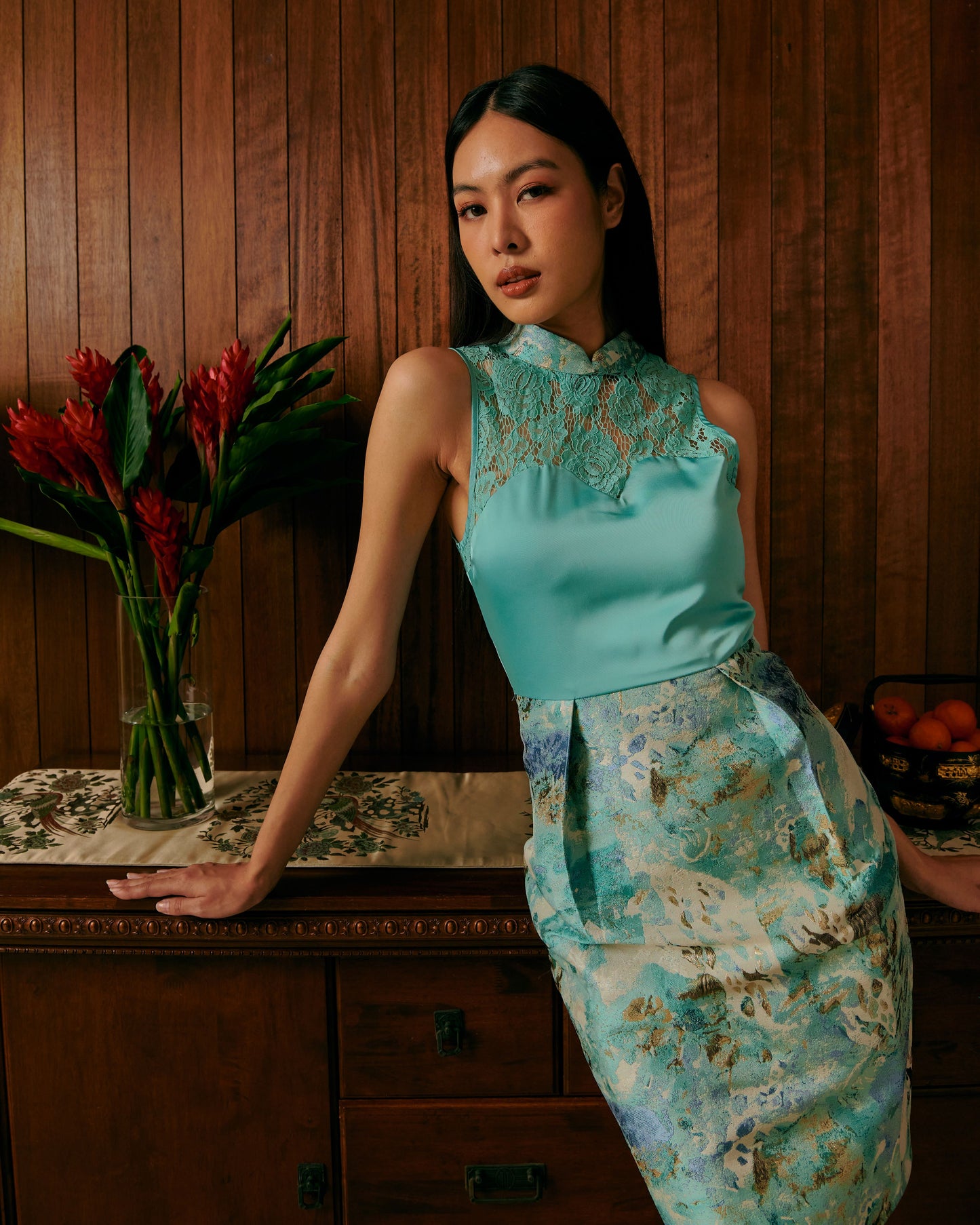 Rou Brocade Cheongsam Dress (Winter)