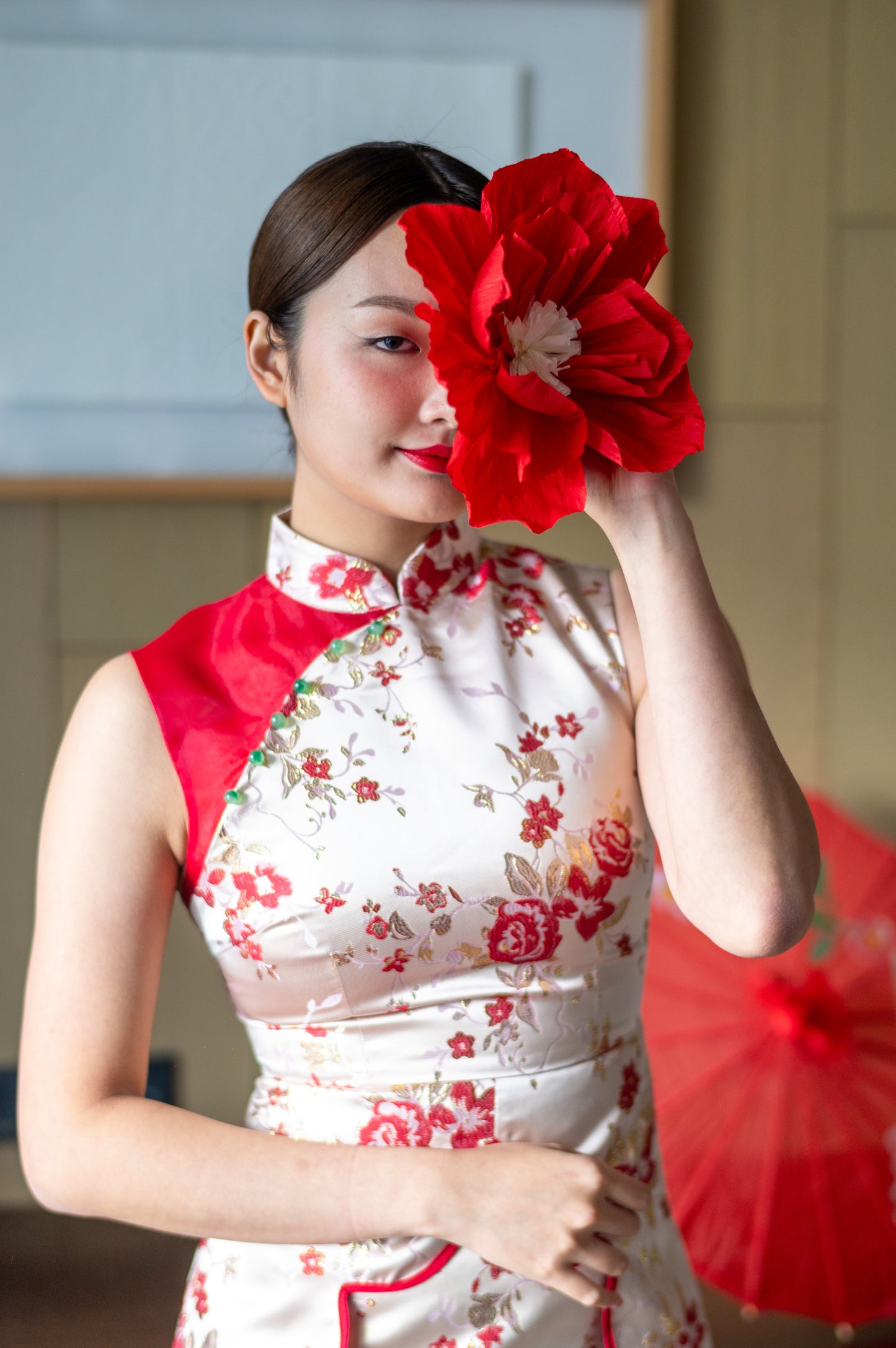 You Brocade Scallop Cheongsam (Luck)