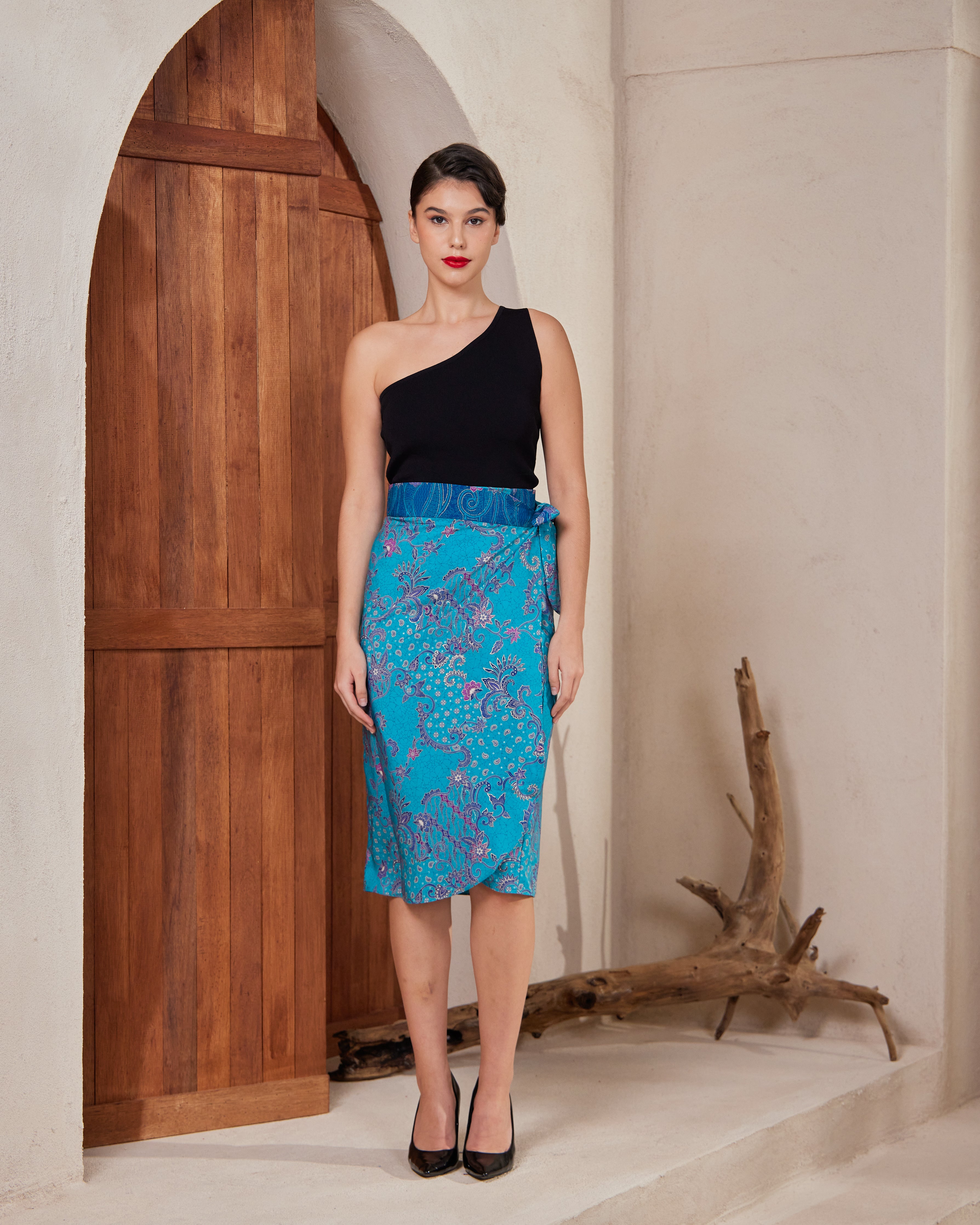 PREMIUM Batik Series: Everyday Wrap Skirt (Teal Tranquility)