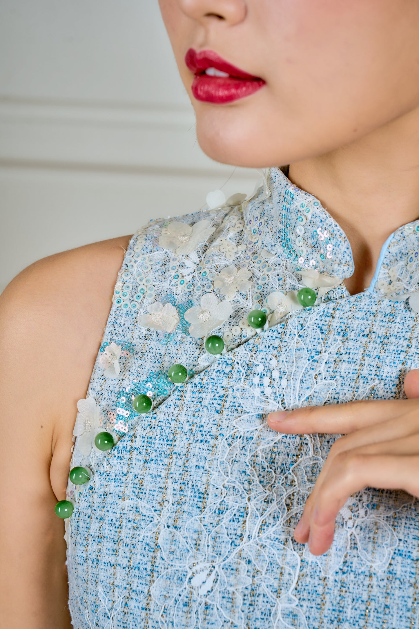 Tweed Cheongsam (Azura)