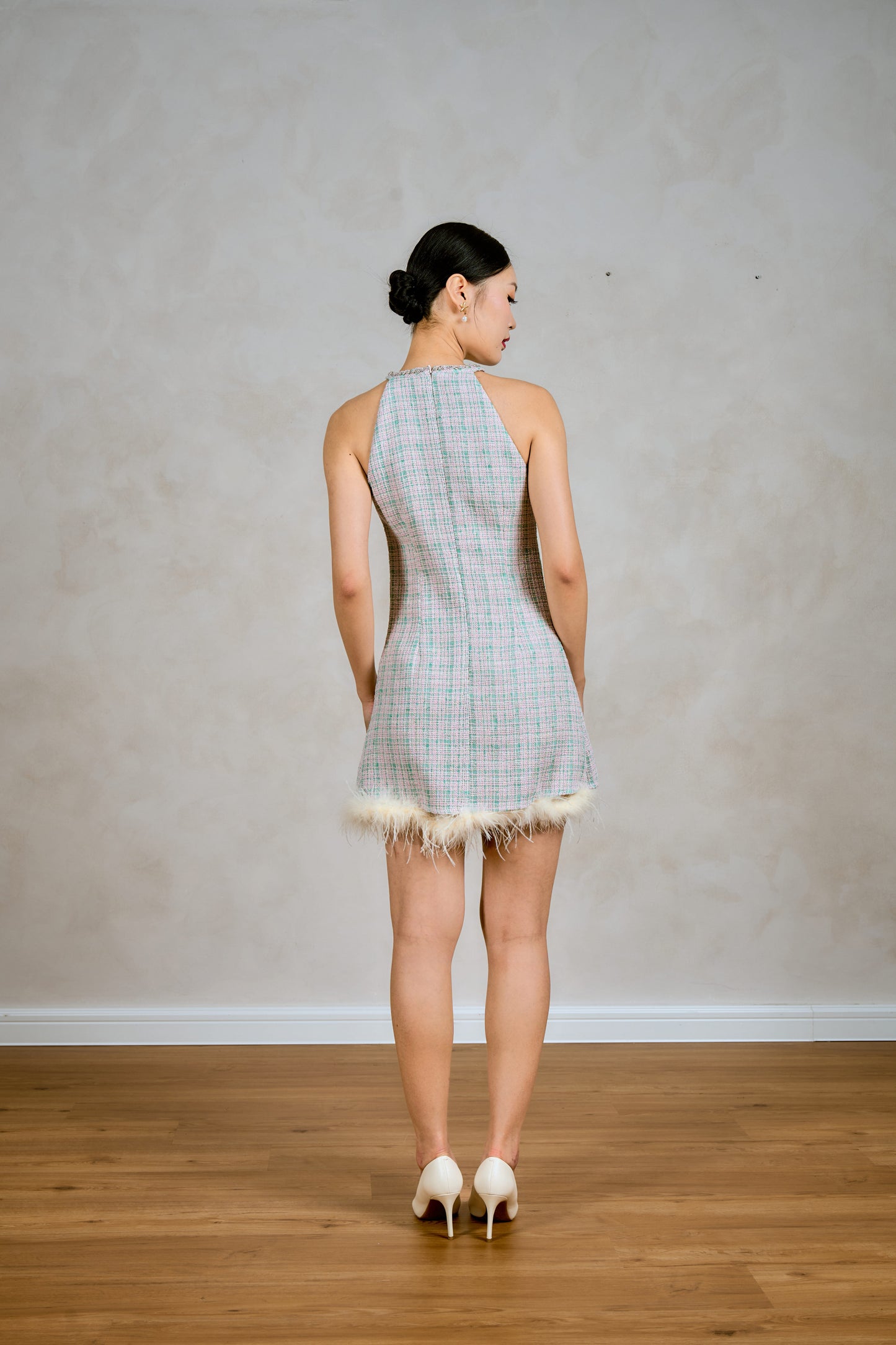 Embellished Shift Dress (Tweedy)