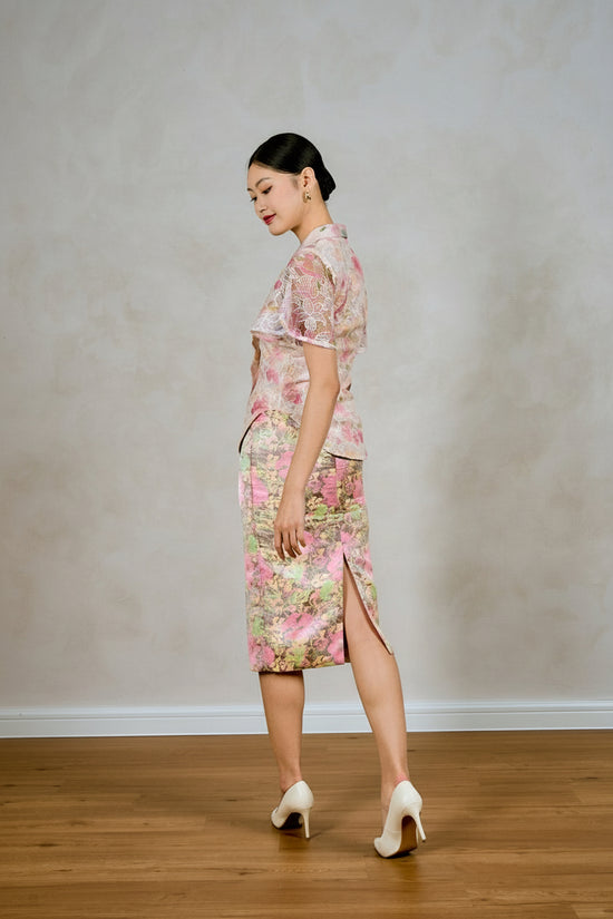 Foo Brocade Pencil Skirt