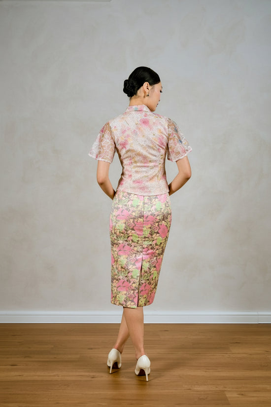 Foo Brocade Pencil Skirt