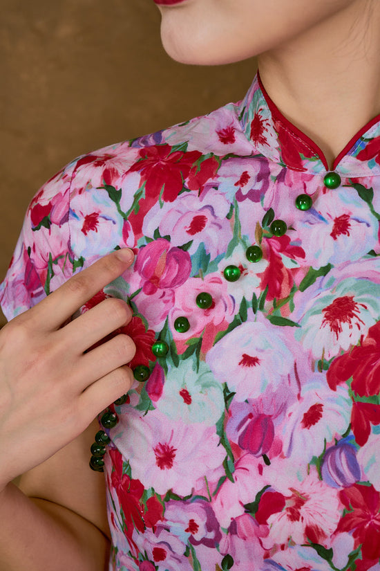 Checkered Vintage Cheongsam (Hua)