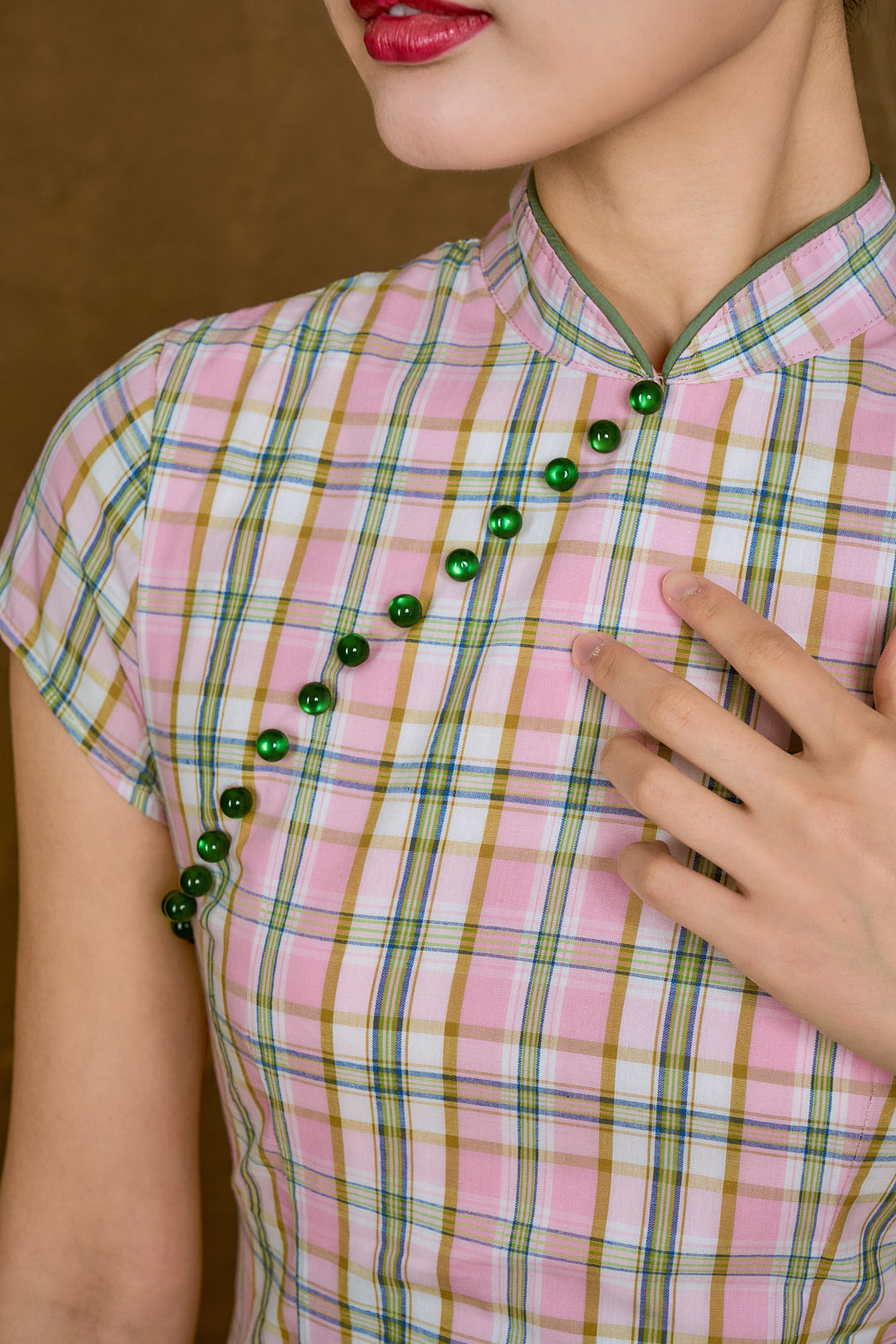 Checkered Vintage Cheongsam (Gim)