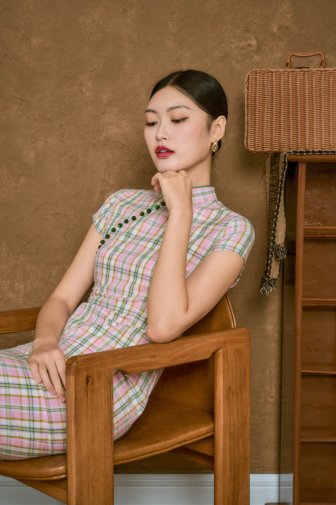 Checkered Vintage Cheongsam (Gim)
