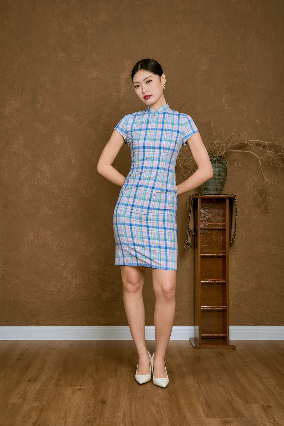 Checkered Vintage Cheongsam (Jin)