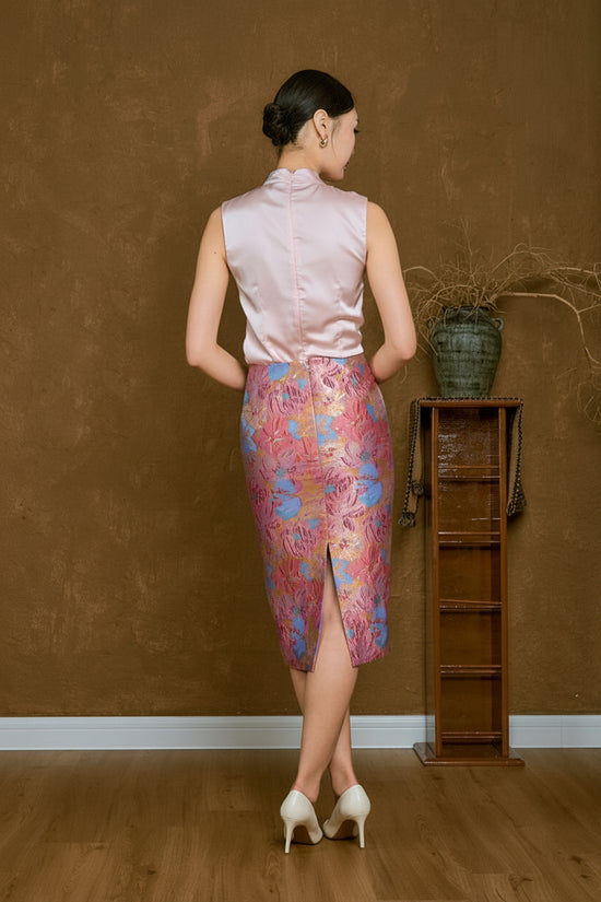Mu Dan Brocade Pencil Skirt