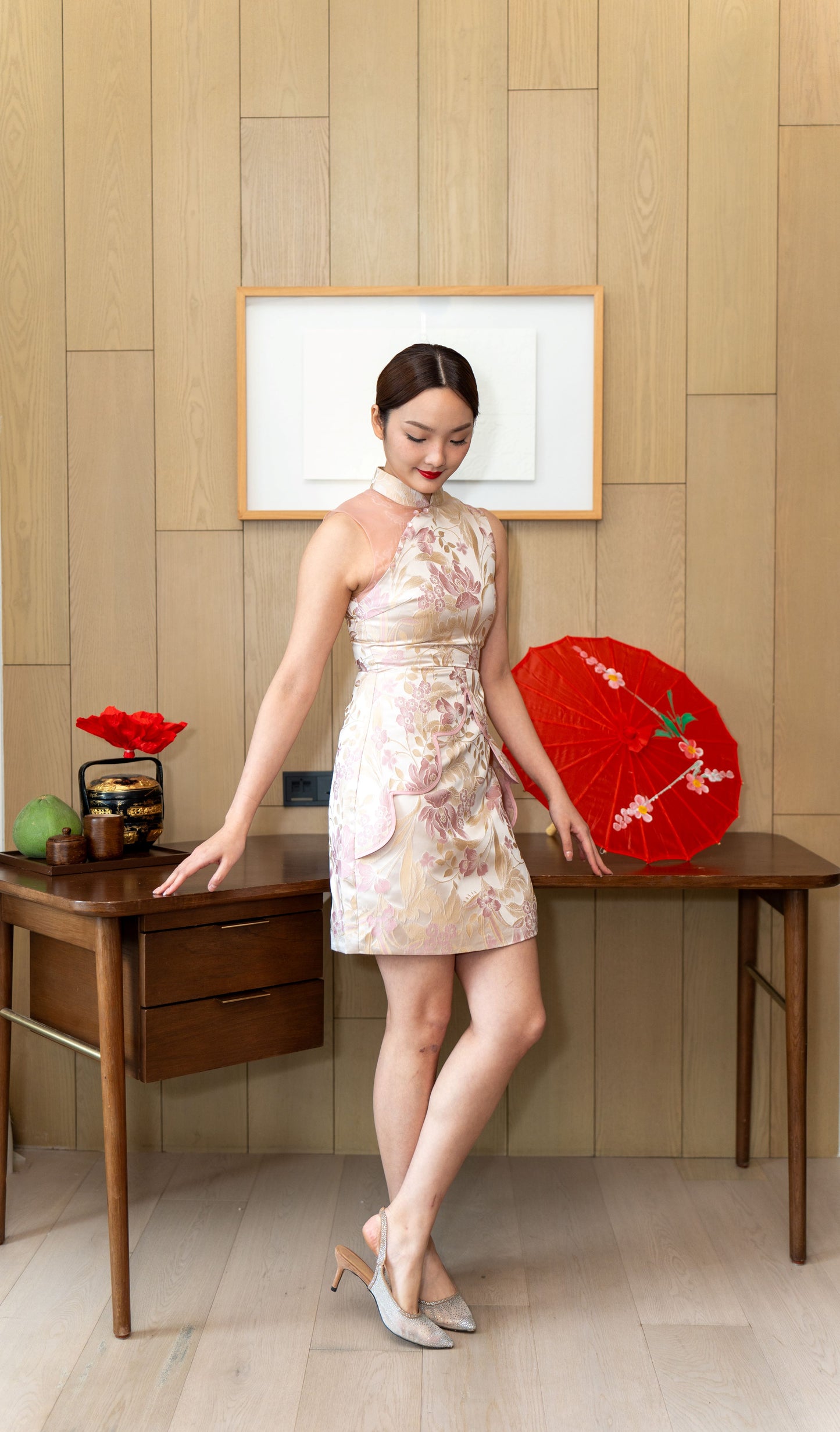 You Brocade Scallop Cheongsam (Grace)