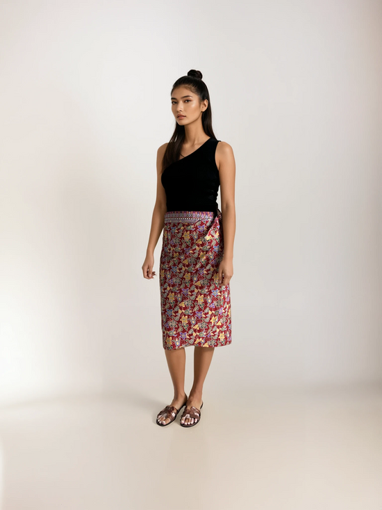 PREMIUM Batik Series: Everyday Wrap Skirt (Merah Seri)