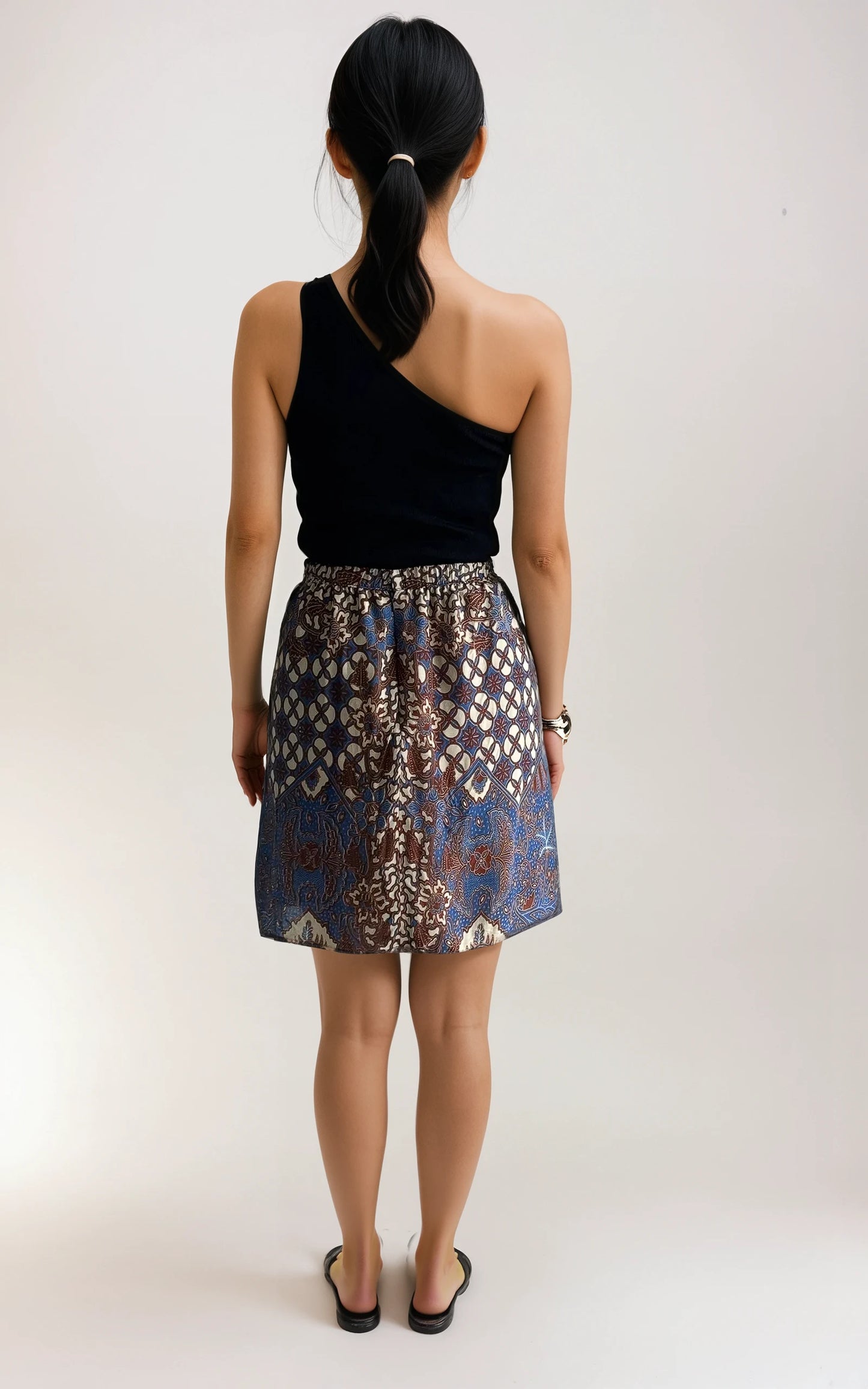 Pleated Batik Skirt (Jalur)