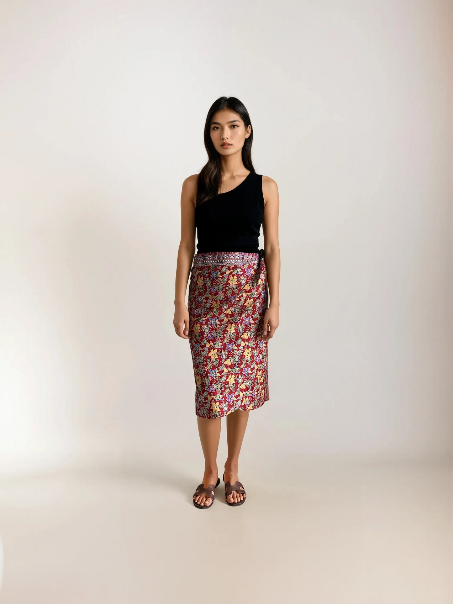 PREMIUM Batik Series: Everyday Wrap Skirt (Merah Seri)