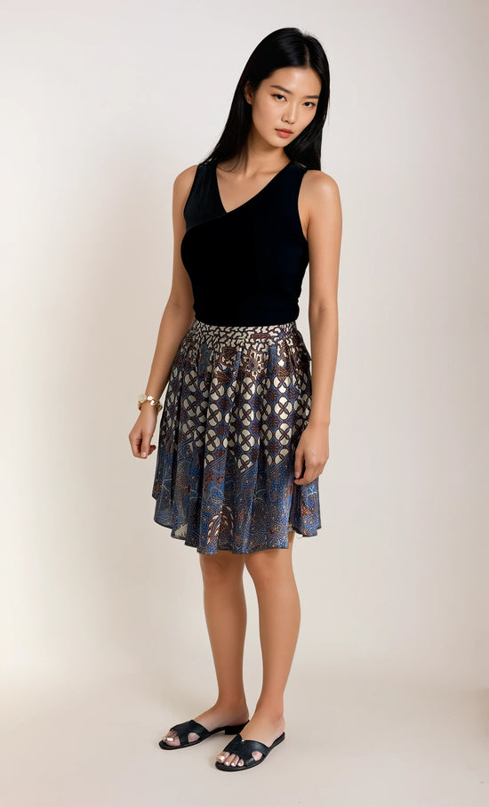 Pleated Batik Skirt (Jalur)