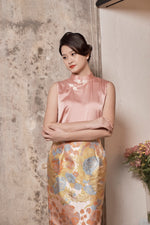 Qin Brocade Pencil Skirt