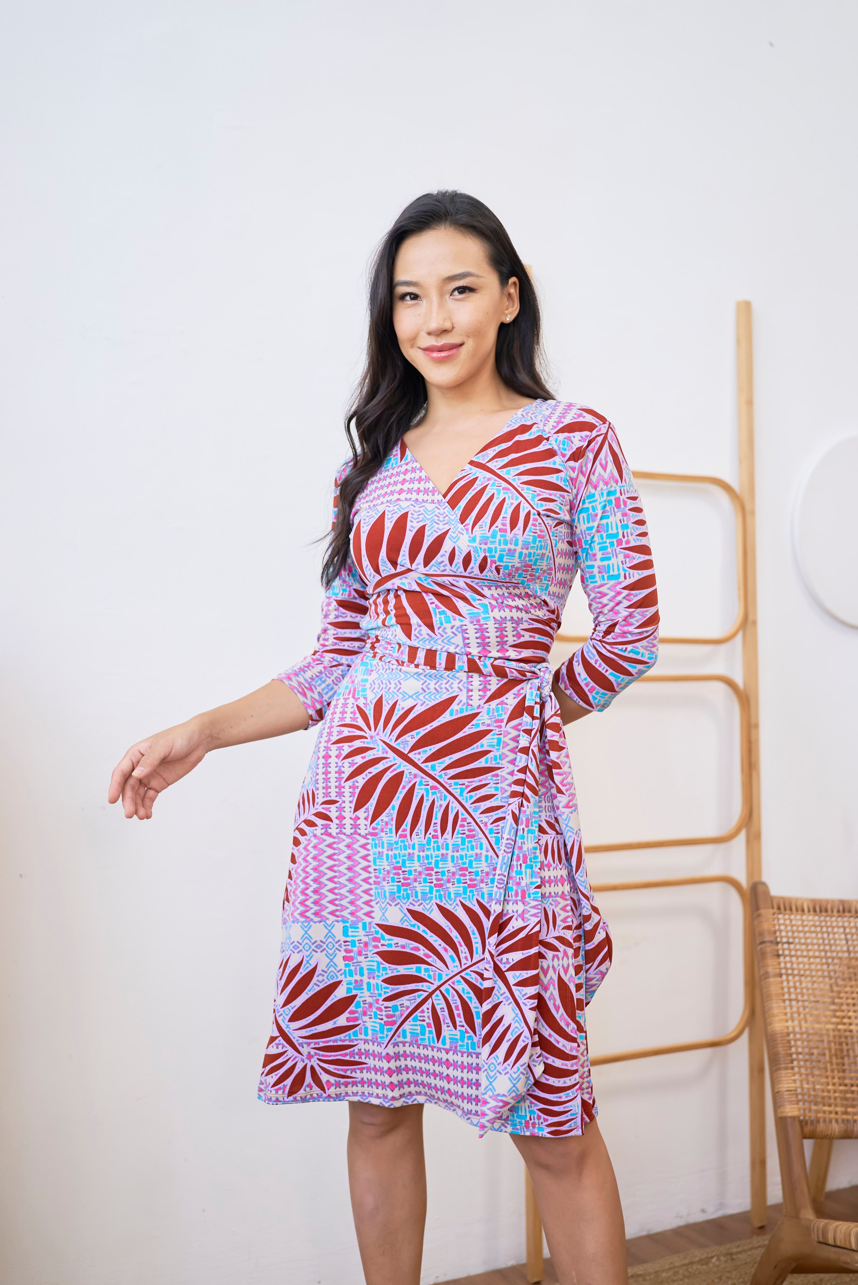 Borneo Midi Wrap Dress